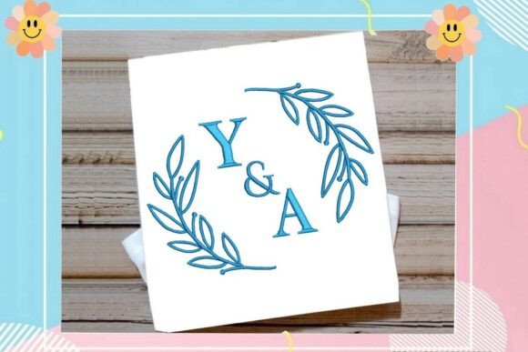 Blue Laurel Split Monogram: A Timeless Touch for Etsy Sellers