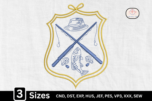 Crossed Fishing Monogram: A Solid Catch for Etsy Embroidery Sellers