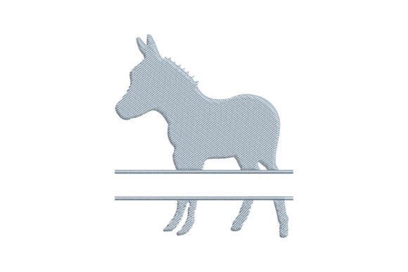 Donkey Monogram: A Subtle Statement in Machine Embroidery