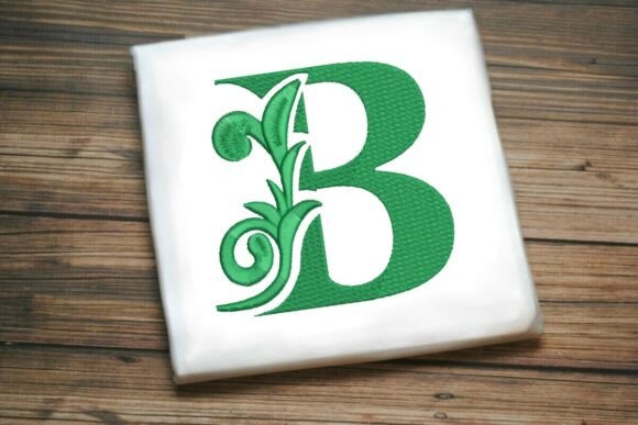 Flourished Leaf Monogram B Review for Real Embroidery Projects