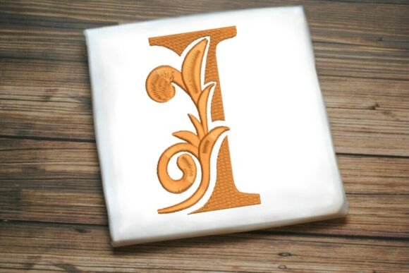Flourished Leaf Monogram I: A Seasonal Embroidery Staple