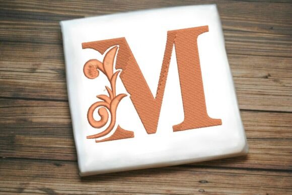 Flourished Leaf Monogram M