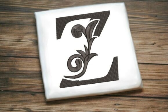 Flourished Leaf Monogram Z: A Designer’s Review for Sweatshirt Embroidery