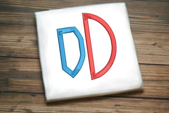 Geometric Split Letter Monogram D: A Designer’s Take for Boutique Apparel