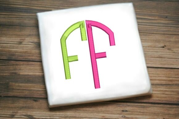 Geometric Split Letter Monogram F – A Sharp Statement for Craft Fair Sellers