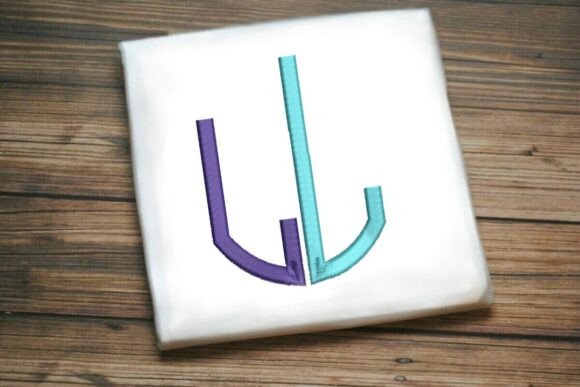 Geometric Split Letter Monogram L: A Sharp Addition for Etsy Sellers and Craft Businesses