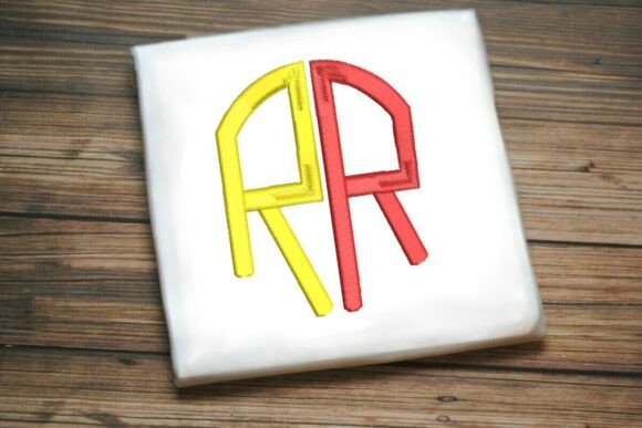 Geometric Split Letter Monogram R: A Sharp, Structural Statement for Personalized Embroidery