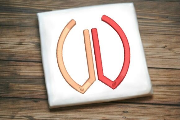 Geometric Split Letter Monogram U: A Modern Touch for Personalized Embroidery