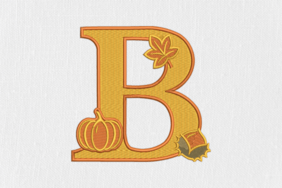 Letter B Autumn Monogram: A Seasonal Statement for Craft Fair Sellers