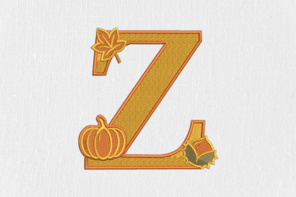 Letter Z Autumn Monogram: A Cozy Touch for Fall-Inspired Gifts