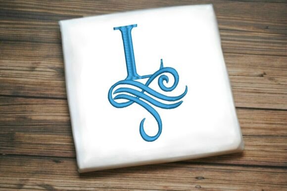 Oceanic Flourish Monogram L: A Coastal Touch for Personalized Gifts