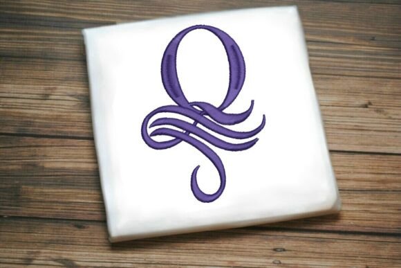 Oceanic Flourish Monogram Q: A Coastal Charm for Craft Fair Sellers