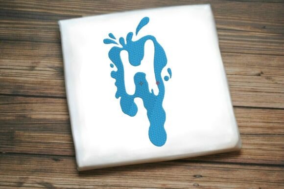 Paint Splash Uppercase Monogram H Review for Real Embroidery Projects