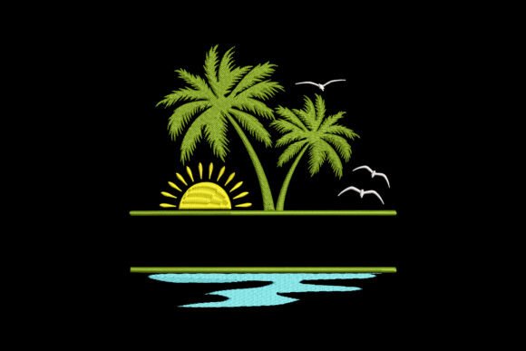 Palm Tree Split Monogram Review for Boutique Apparel