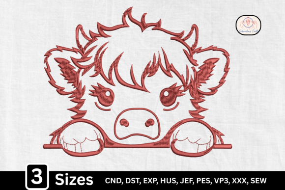 Peeking Highland Cow: Rustic Charm for Craft Fair Success